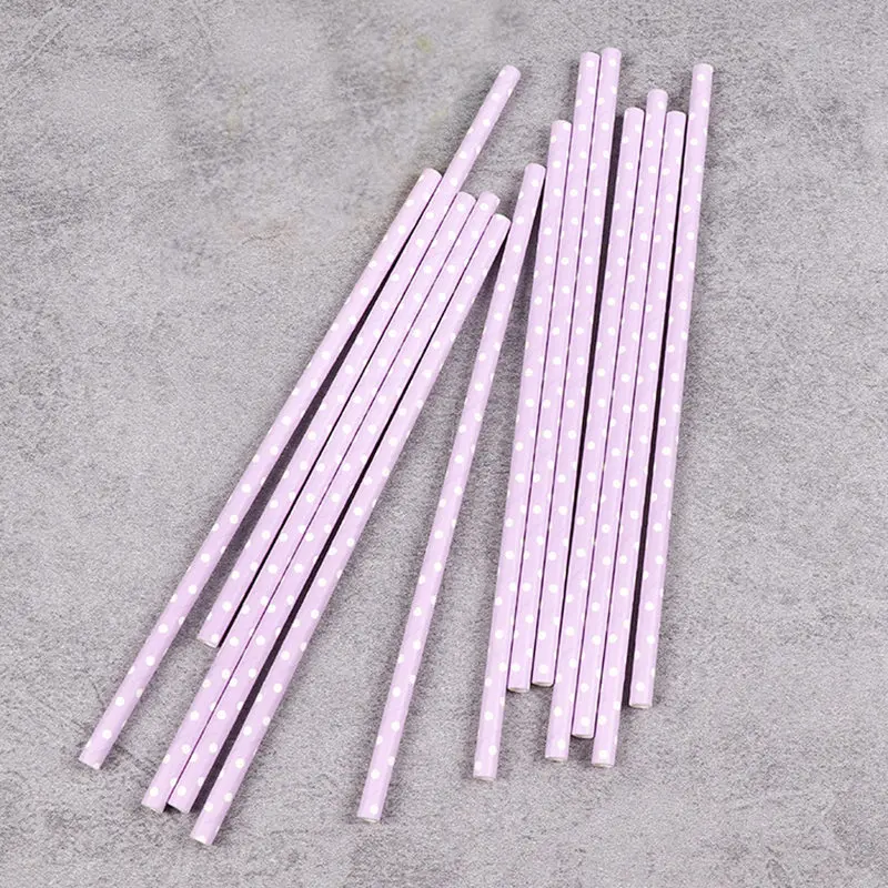 25pcs straw 10 шт., 7 дюймов, 8 цветов, тарелки в горошек, тарелки с рисунком в горошек, вечерние украшения для детского душа, тарелки в горошек, красные тарелки в горошек - Цвет: 25pcs straw