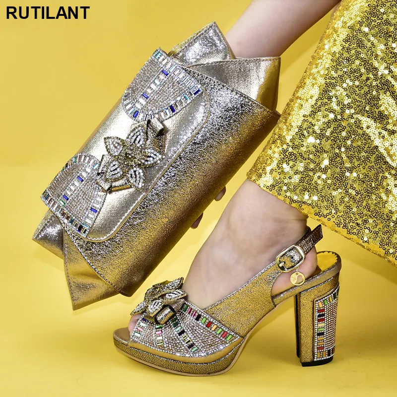 

New Arrival Luxury Shoes Women 2020 Italian Shoes with Matching Bags Latest Design Italian Shoes with Matching Bags High Quality