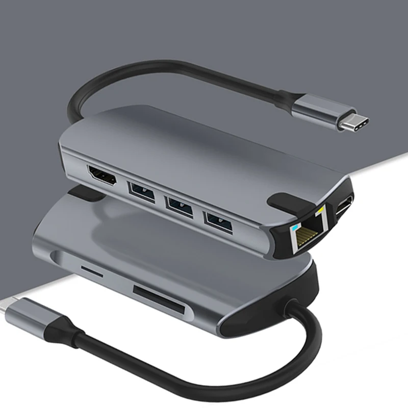 Basix USB C концентратор типа 3 0 Thunderbolt HDMI RJ45 адаптер для MacBook Pro Samsung Galaxy S9 S10