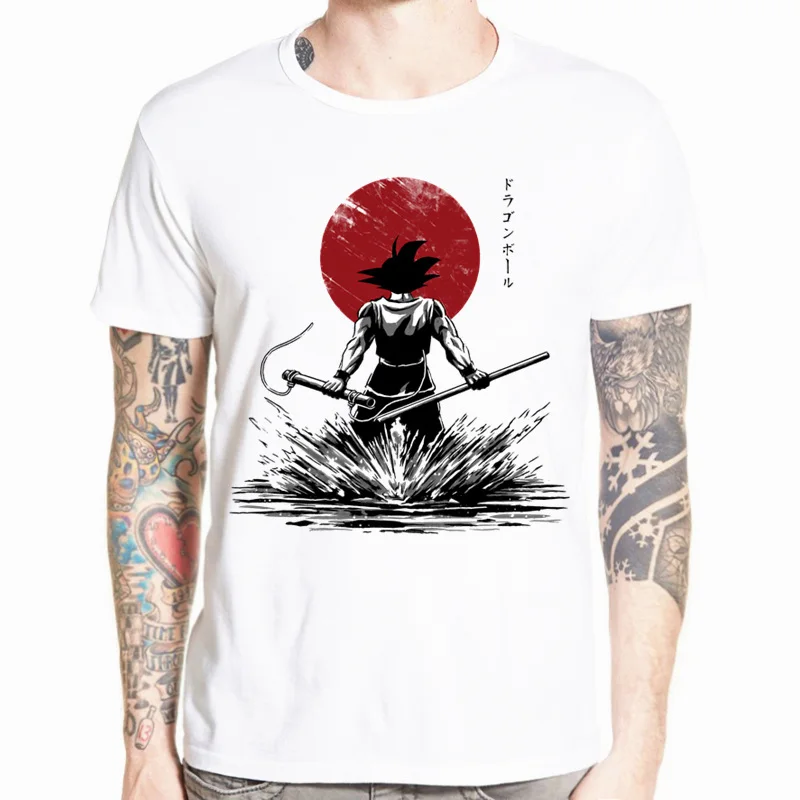 Dragon Ball Z Goku T-shirt Short sleeve O-Neck Tshirt Summer Saiyan Vegeta Harajuku brand clothing T shirt HCP316 | Мужская одежда