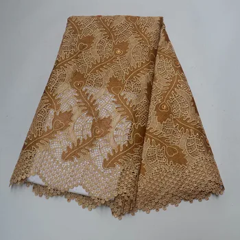 

2019 African Guipure Lace Fabric High Quality Stones Nigerian French Lace For Party Embroidered Swiss Voile Lace in Switzerland