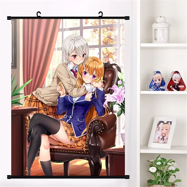 Аниме продовольственные войны! кулинарные поединки сомы Yukihira soma Megumi Косплей стены прокрутки Фреска плакат настенный висящий плакат отаку домашний декор подарки - Цвет: U