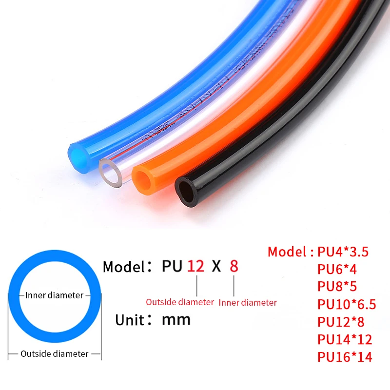Полиуретановый шланг для компрессора высокого давления 1 м/лот|Пневматические
