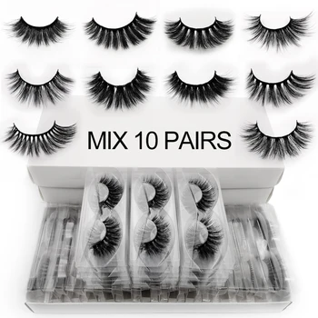 

10 pcs Wholesale Eyelashes Bulk Mink Lashes Natural False Eyelashes Wholesale Lashes 15-20mm False Eyelashes Fake Lashes Makeup