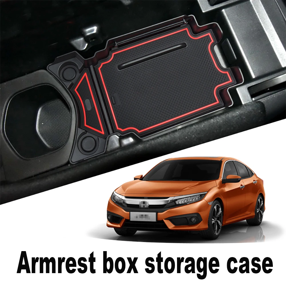 Для Honda Civic аксессуары для интерьера центральная консоль Органайзер лоток полка для мелочей чехол подходит Honda Civic 10th