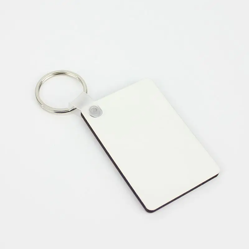 

Geometric One-sided MDF Keychain White Wooden Board Sublimation Printing Key Rings DIY Peadant Key Chain Jewelry A756