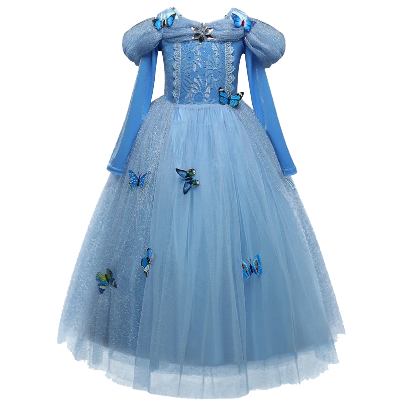 Принцесса платье цвета жасмин для девочек детская одежда для Дня всех святых; вечерние Карнавальная одежда детское платье «Принцесса Анна» для девочек со шнуровкой костюм Эльзы Размеры возраст 4-10 лет - Цвет: Style 6