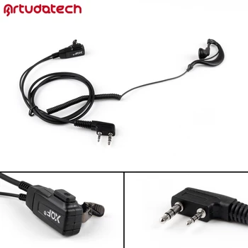 

Artudatech Hanging Earhook Earpiece Headset PTT MIC For TYT Baofeng Kenwood Icom KPG UV5R 888S Accessories