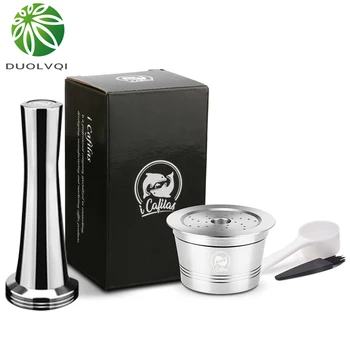 

Practical Stainless Steel Coffee Tamper Coffee Capsule Reusable Coffee Filter Capsule Durable Coffee Powder Hammer