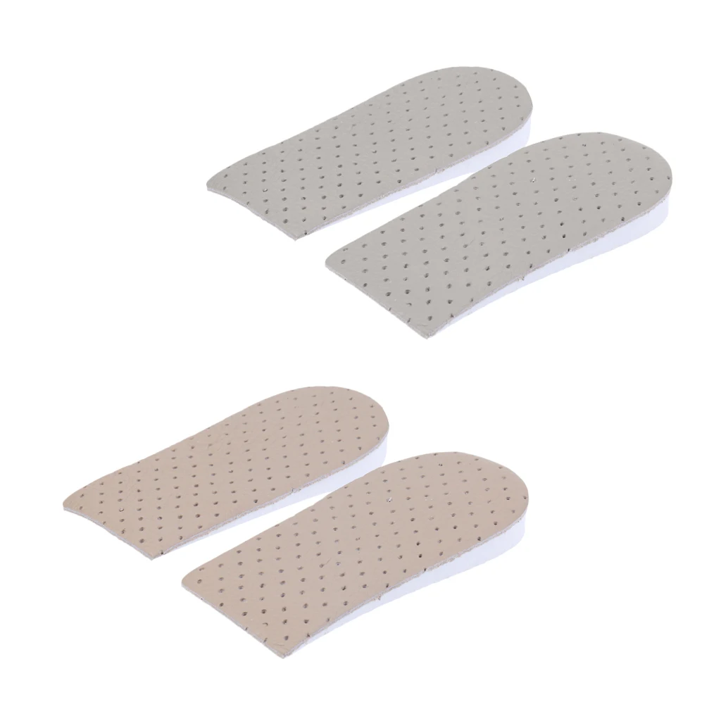 2 Pair Invisible Height Increase Half Shoes Insole Taller Lifts Breathable