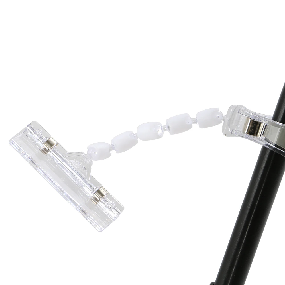 5 Beads Rotatable Supermarket Shelf Edge Mount Clear POP Advertising Promotion Clip Price Talker Label Sign Tag Display Holder