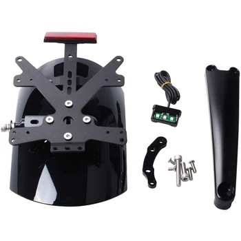 

For Bmw R9T R Nine T R1200 2016 2015 Rear Mudguard Bracket Mudguard with Led License Plate Light Motorcycle Accessories(Black)