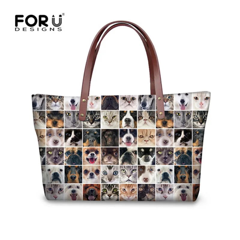 FORUDESIGNS/милый, собака, кот, принт, женская сумка, женские сумки, животные, через плечо, женская сумка, мессенджер, Mujer - Цвет: C4266AL