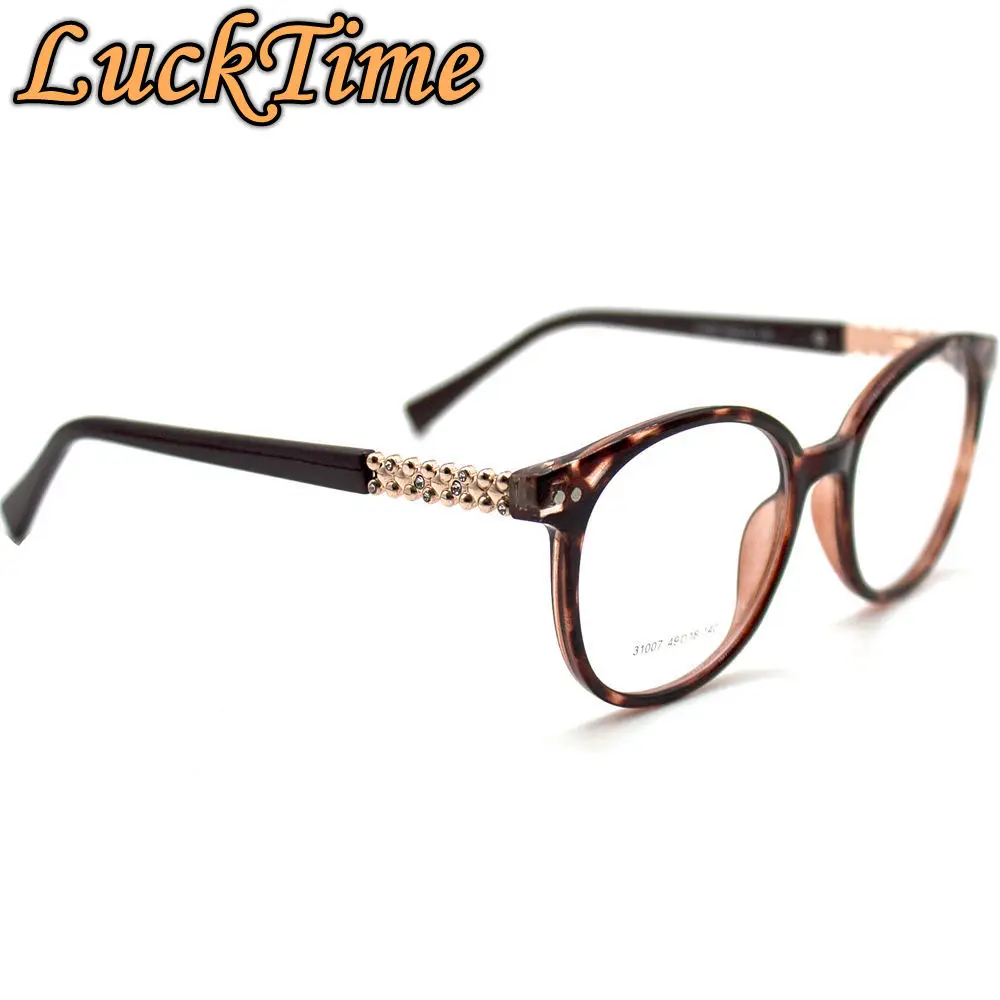 

LuckTime Casual Fashion Women Glasses Frame Retro Round Myopia Glasses Frame Women Lucky Time Prescription Eyeglass frames 31007