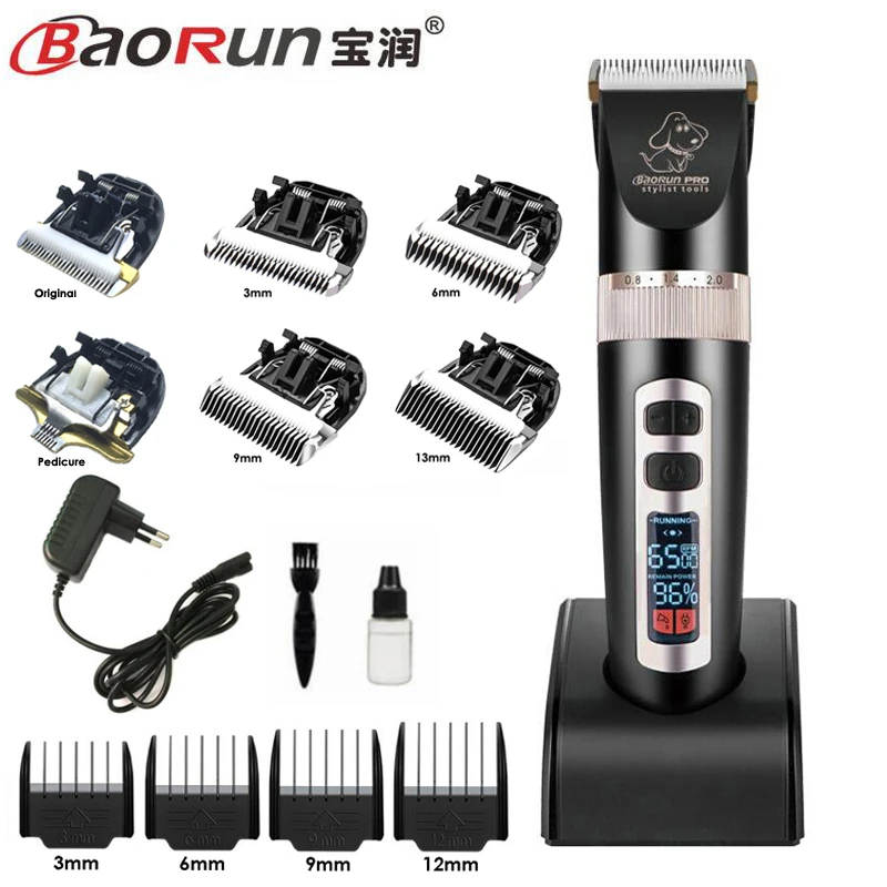 BaoRun P9 Professional Pet Clipper Cat Dog Clippers Shaver Electric Grooming Trimmer