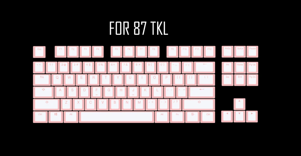 para teclados mecânicos leite branco rosa preto