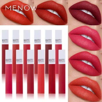 

MENOW Sumptuous Matte Liquid Lipstick Waterproof Red Velvet Lip Makeup Tattoo Long-lasting Lip Gloss Tube Comestic TSLM2