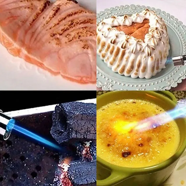 Bbq Konyhai Hegesztő Fáklya Világosabb Bután Sugárhajtású Gázgyújtás Turbo Hordozható Pisztoly Szélálló Szivarcső Könnyebb Eszközök - Image 2