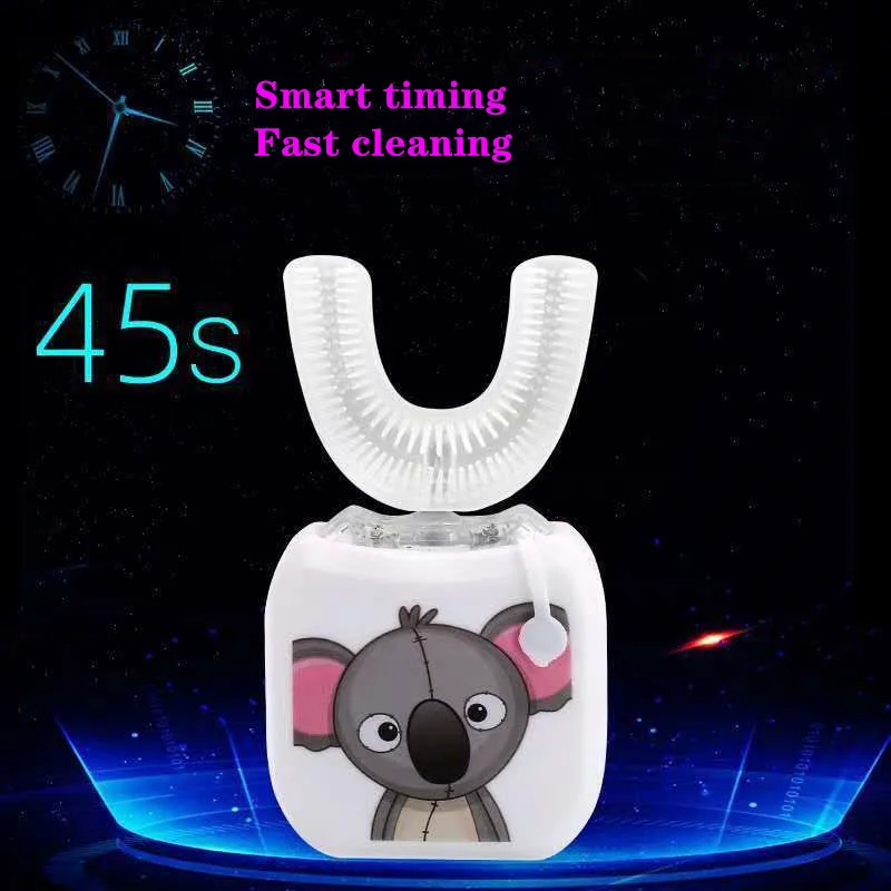 Smart U 360 Degrees Kids Electric Sonic Toothbrush Silicon Automatic Ultrasonic Tooth Brush USB Charging Oral B LED Blue Light Smart U 360 Degrees Kids Electric Sonic Toothbrush Silicon Automatic Ultrasonic Tooth Brush USB Charging Oral B LED Blue Light