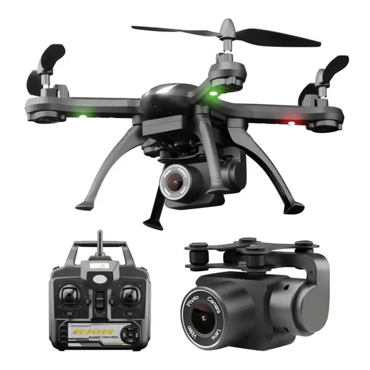 Лучший Радиоуправляемый Дрон 4K HD камера с живым видео Квадрокоптер Wi-Fi FPV Дрон однокнопочный обратный полет Hover Fly 25mins RC вертолет
