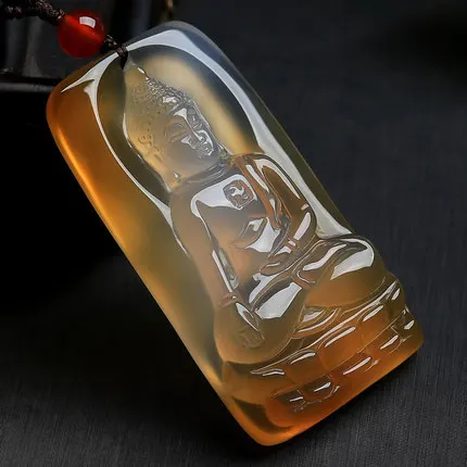 

100% real chalcedony jade pendant natural buddha guanyin pendant jade necklace jade gift for friends