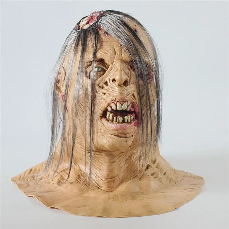 Halloween Party Mask Funny Scary Devil Zombie Dress Up Props Latex Horror Face Mask Latex Products Party Home Decoration 40AUG551