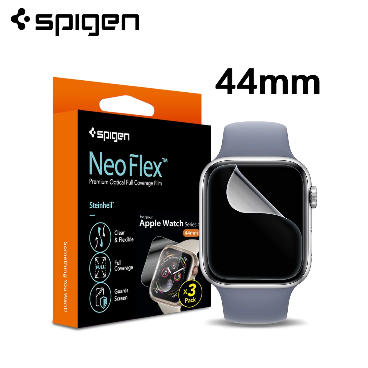 Spigen Неофлекс для наручных часов Apple Watch 5/4(44 мм) Экран протектор гибкий Материал, чтобы предложить полное Экран покрытие 062FL25574