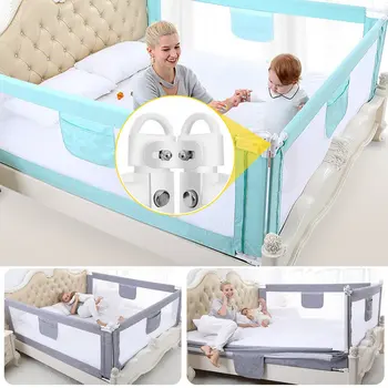 

Children's Bed Barrier Fence Safety Guardrail Security Foldable Baby Home Playpen On Bed Fencing Gate Crib Adjustable Kids Rails