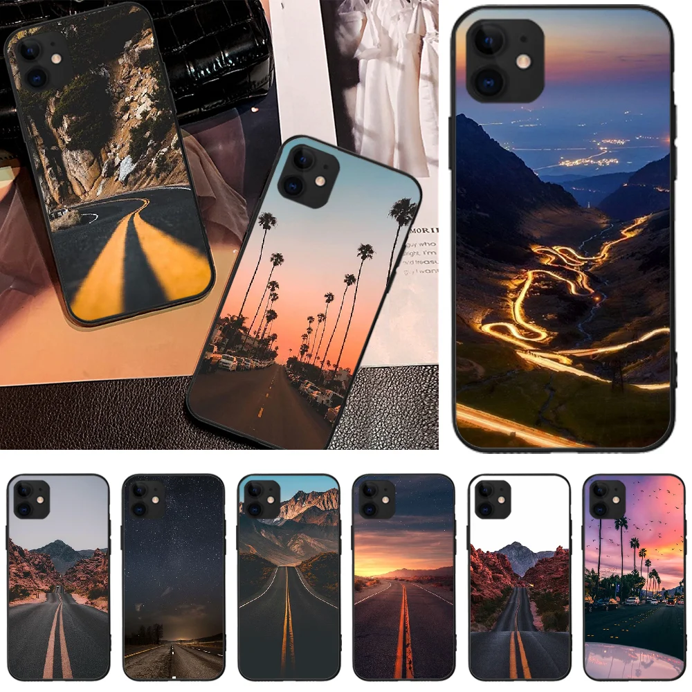 Byloving Mountain Highway Wallpaper Diy Painted Bling Phone Case For Iphone 5c 6 6s 7 8 Plus X Xs Xr Xs Max 11 11 Pro 11 Pro Max Aliexpress