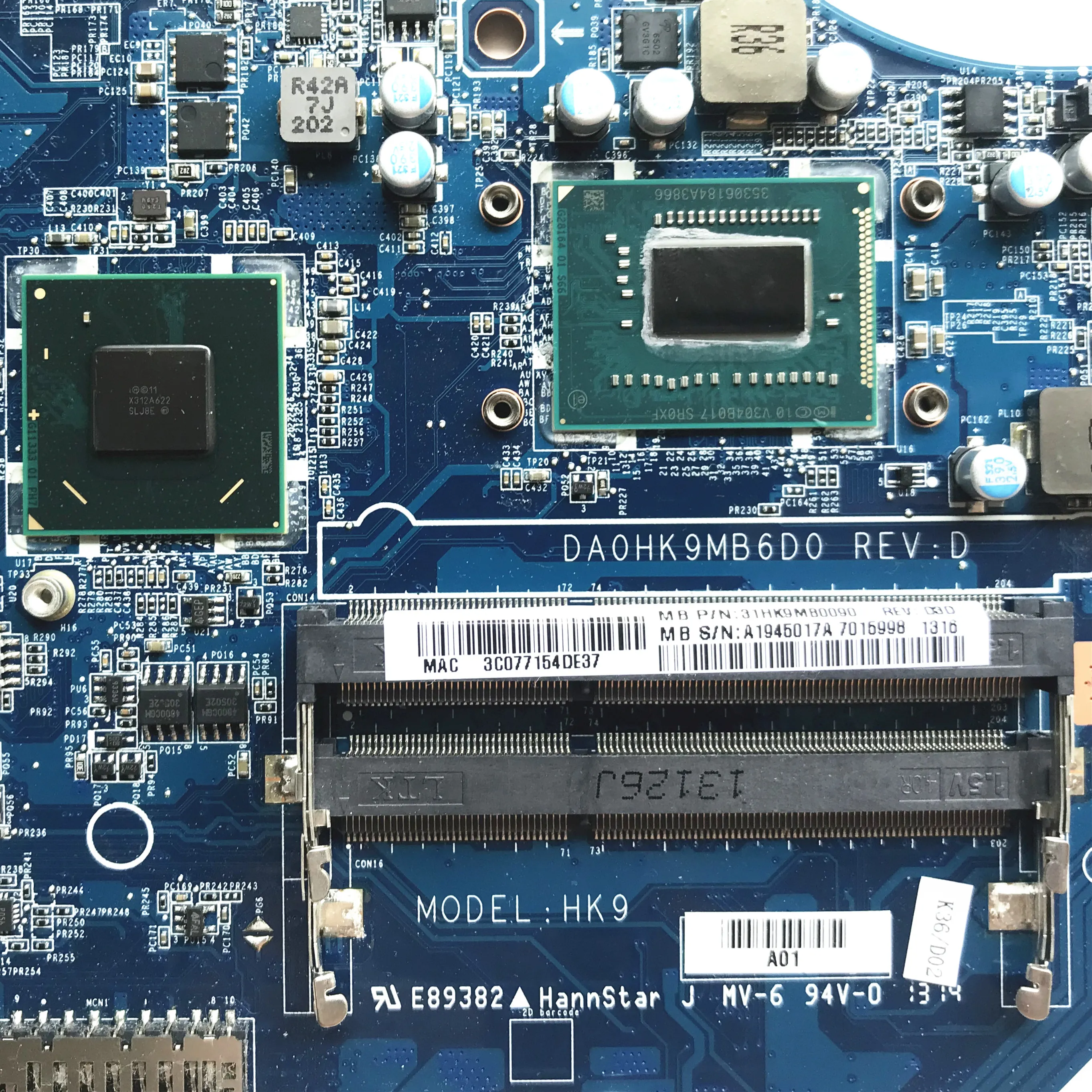 Оригинальная материнская плата для ноутбука Sony VIAO SVF152 HM76 с процессором SR0XF A1945017A