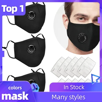 

3 PCS Unisex Washable and Reusable Face Masks With 10 PCS Filters Dustproof Pm2.5 Windproof Foggy Haze Pollution Masks Masque