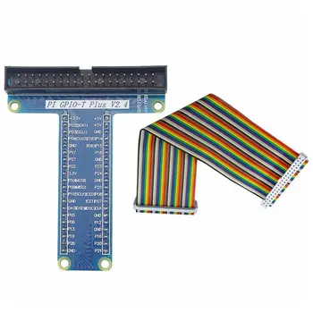 

GPIO T Type Expansion Module Board Adapter with 40 Pin GPIO Female to Female Rainbow Cable For Raspberry Pi3/ 2 Model B+
