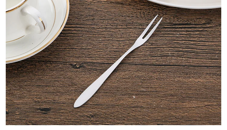 Home Restaurant Western Food Stainless Steel Creative Fruit Fork Ice Cream Fork Small Fork Cake Stainless Steel Fork