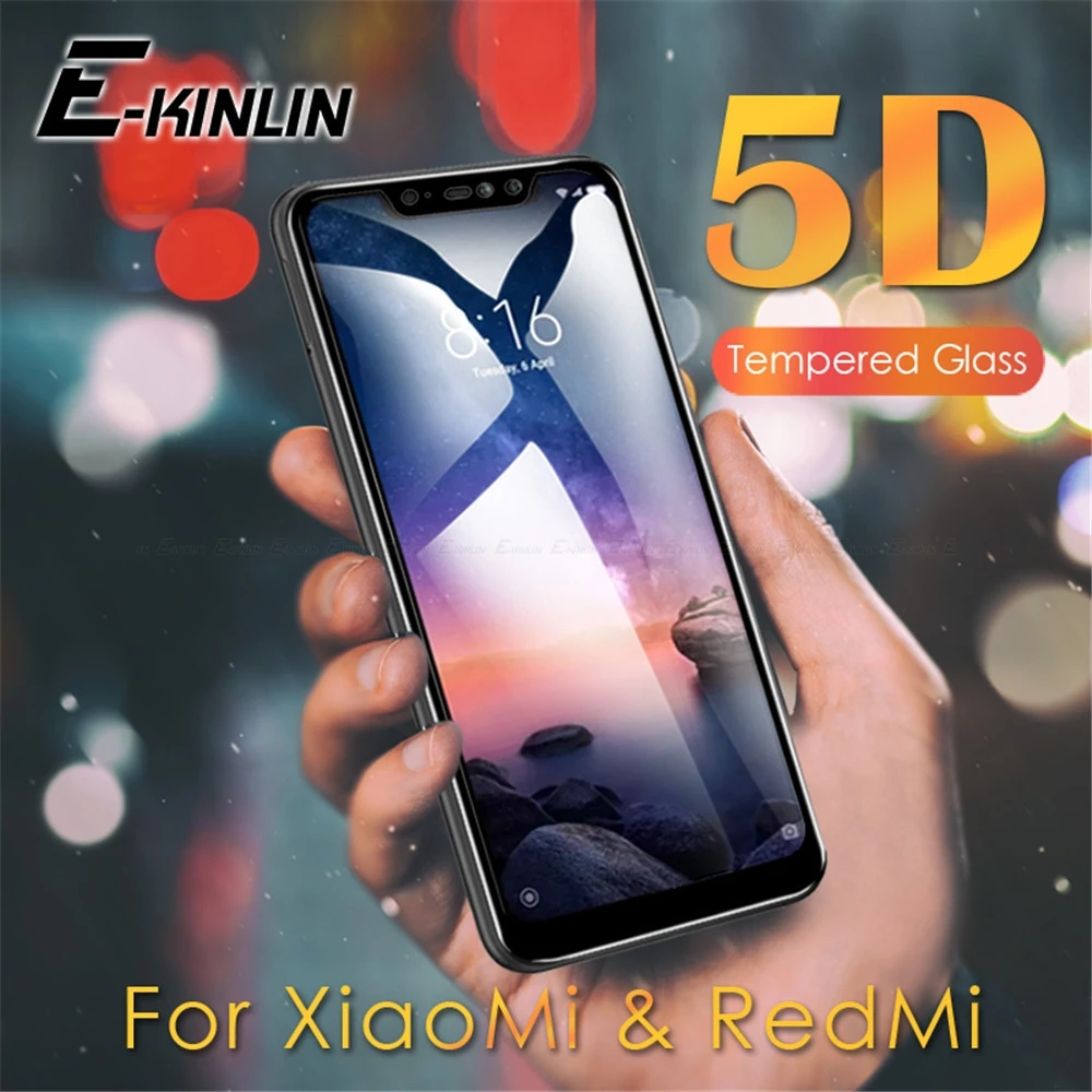 5D изогнутая Защитная пленка для экрана из закаленного стекла Xiaomi Redmi Note 10T 10S 10 9T 9 9S