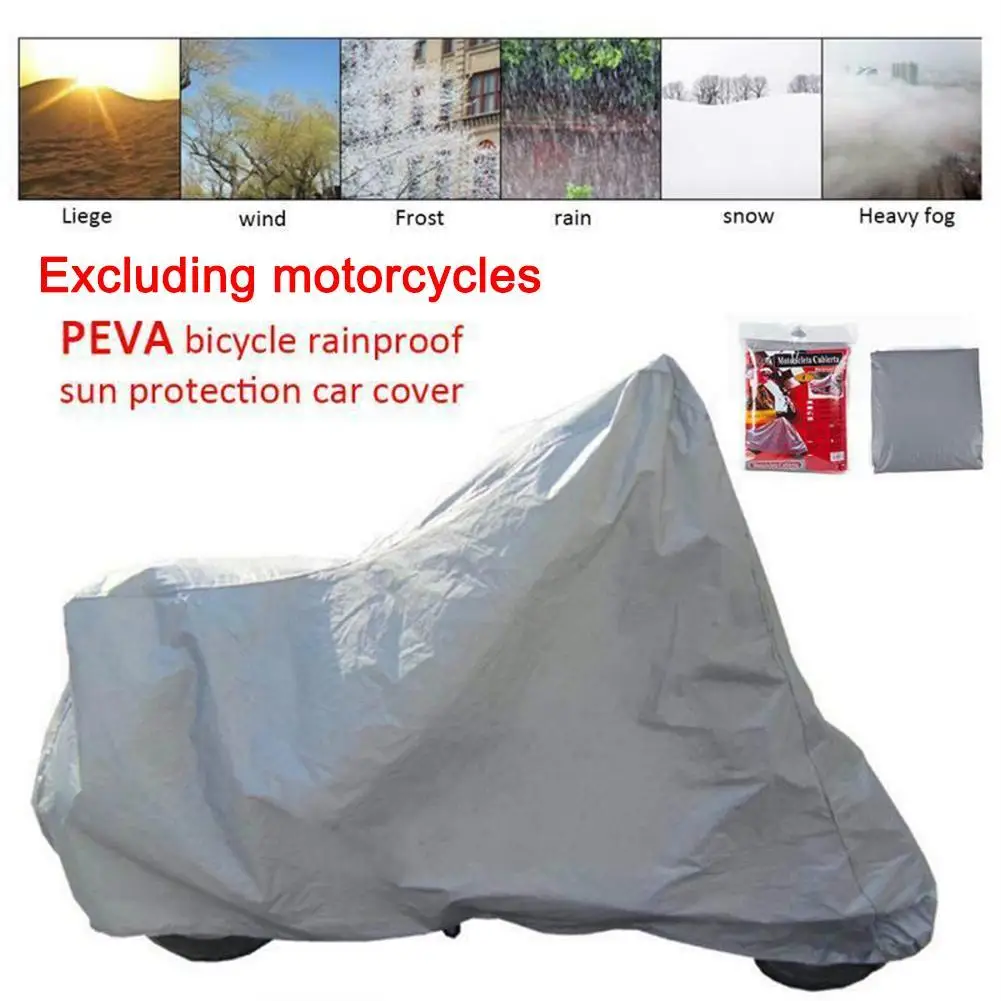 Silver Gray New Motorcycle Protective Cover Waterproof Bike Scooter Outdoor Rain&Dust UV Proof Sun Protection Case For Motorbike