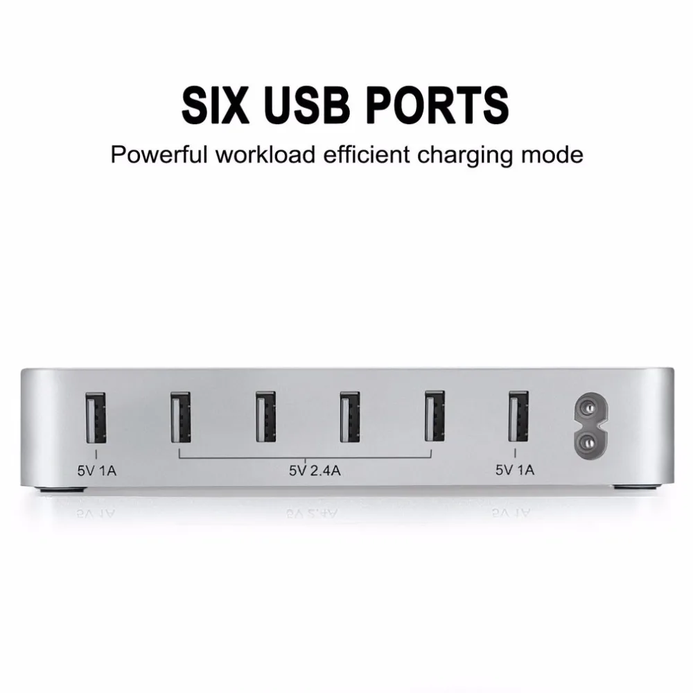 Onleny 6 портов зарядный концентратор несколько USB зарядное устройство настольная зарядная док-станция для планшета ПК смартфон с часами кронштейн Подставка держатель
