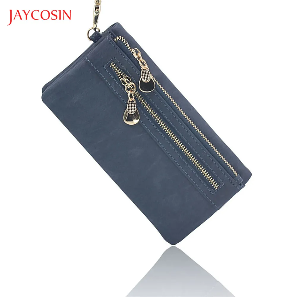 Jaycosin 2020 PU Leather Women Elegant Wallets Ladies Solid Long Coin