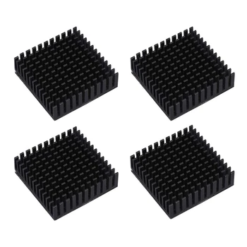 

40x40x10mm Black Radiator Aluminum Heatsink Extruded Profile Heat Dissipation Electronic,3d Printer Part (Pack Of 4)