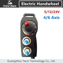 TECNR 4 5 6 осевой MPG Универсальный подвесной маховик ручной импульсный генератор 5 в 12 В 24 В для фрезерного станка с ЧПУ