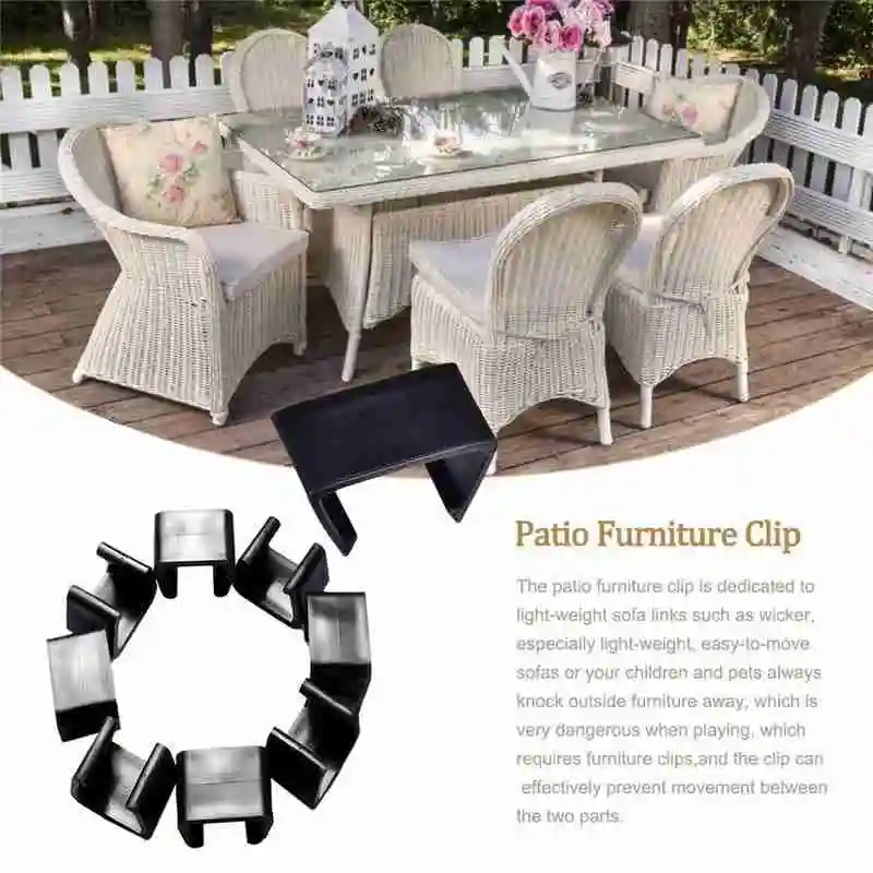 10pcs Teras Outdoor Furniture Klip Sectional Sofa Atau Klip Connect Kebun Rotan Furnitur Rotan Kursi Kursi Bagian S2z0 Furniture Aksesoris Aliexpress