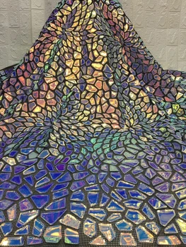 

African embroidered velvet lace, flashing sequence, top class, very soft French Nigeria velvet lace fabric FJ4312