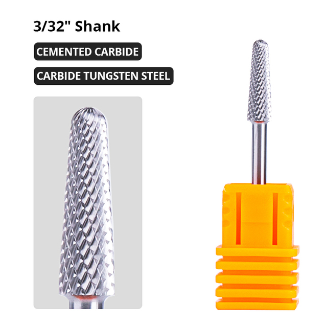 Dmoley Tungsten Carbide Nail Drill Bit Milling Cutter For Manicure Pedicure Nail Files Buffer Nail Art Equipment Accessory Tools