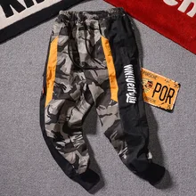Мужские камуфляжные повседневные штаны, мужские хлопковые брюки карго, трендовые хип-хоп мужские брендовые штаны для бега на шнурке