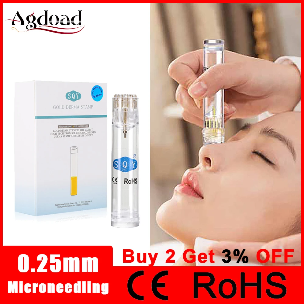  Derma Roller Needle Titanium Gold Derma Stamp for Women Beauty Facial Skin Care Micro Needles 0.25m