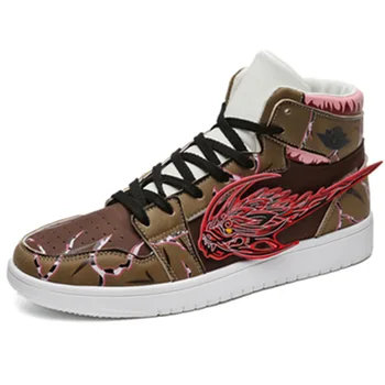 

Sneakers Men Basketball Shoes For Male Cartoon Trainers Lovers High Top Footwear High top sneakers men Tenis Canvas Shoes