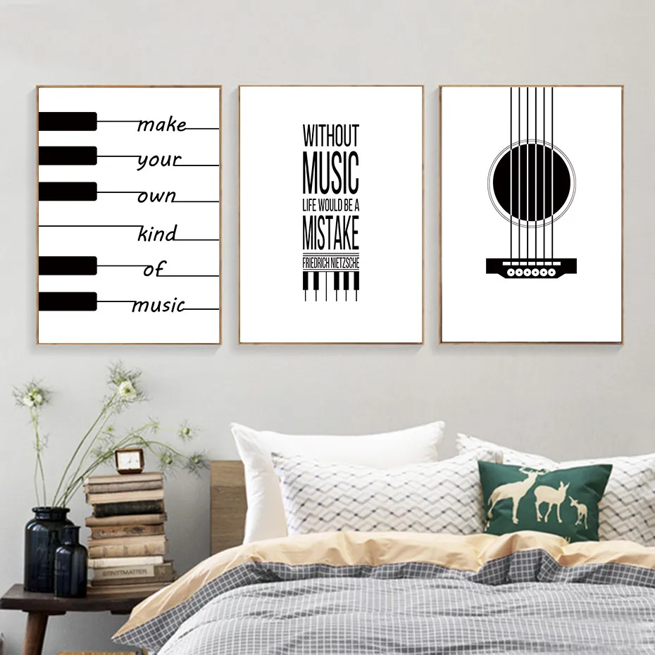 Black-White-Musical-Theme-Wall-Art-Painting-Friedrich-Nietzsche-Quote-Nordic-Poster-Simple-Abstract- (2)