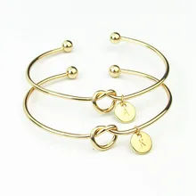 Персонализированные браслеты с узлом, A-Z, 26 букв, начальный Шарм, любовь, браслет для женщин, ювелирные изделия, Pulseiras, подарок