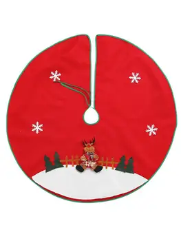 

Christmas Tree Skirt Cute Santa Pattern Durable Mat Carpet