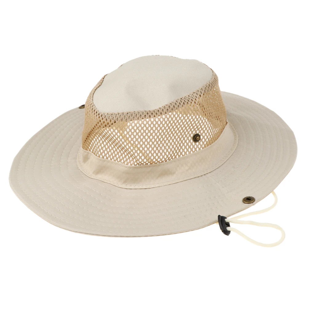 Outdoor Sun Protection Wide Brim Bucket Hat Breathable Boonie Cap for Fishing Boating Hunting Hiking Camping