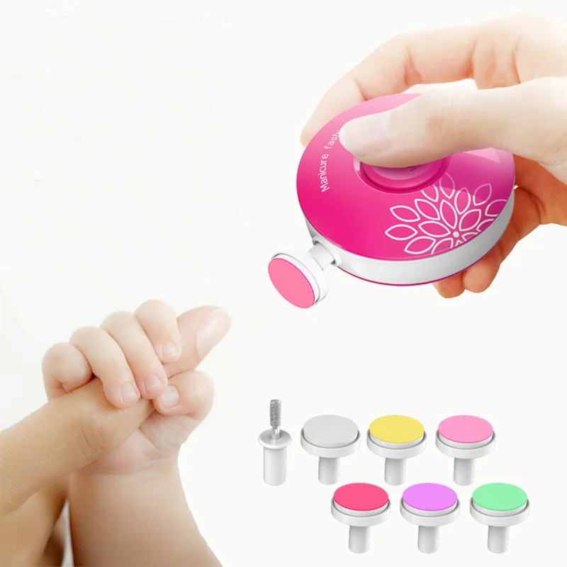 

Electric Nail Drill Buffer Red Blue Mixed Colors Portable File Sanding Grinding Adult Baby Nail Art DIY Design Tools